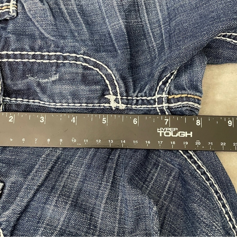 Adiktd Dark Wash Denim Jean Capris Women's Size 0 / 26 Y2K Style - Picture 9 of 10